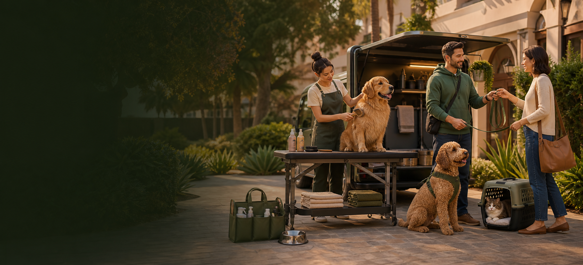 Local pet-care professionals helping pet parents with grooming and dog walking